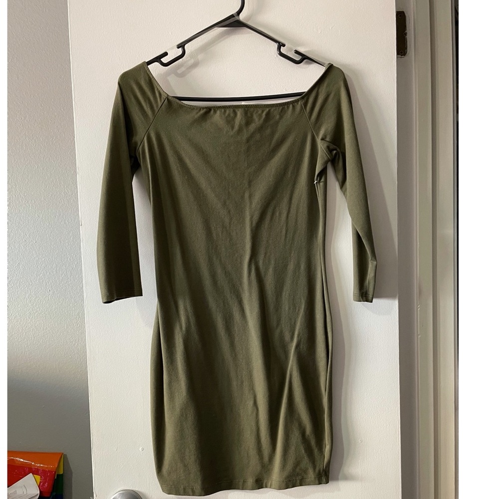 Olive fitted dress